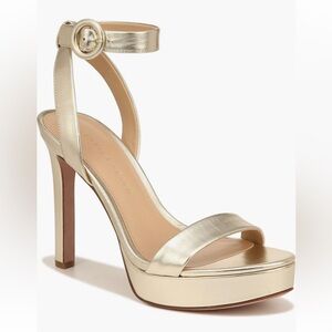 Veronica Beard Darcelle ankle strap platform stiletto sandal heels- W9.5
